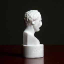 Marble Bust Of Demosthenes Statue Carved Greek Marble Figurine - thumbnail 4