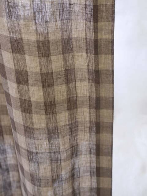 Eesa 100% Linen Sheer Curtain, 2 Colors, Pure Privacy Net Curtain For Bedroom & Livingroom, Drape, 1Pc - image 1