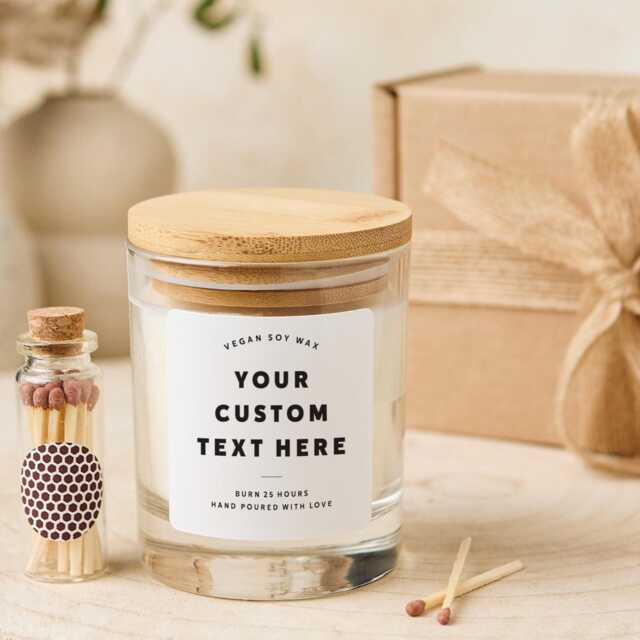 Personalised Candle Gift - Custom Text Soy Wax Keepsake With Your Message -Unique Birthday, Wedding, Anniversary Or Thank You Present - image 1