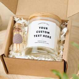 Personalised Candle Gift - Custom Text Soy Wax Keepsake With Your Message -Unique Birthday, Wedding, Anniversary Or Thank You Present - thumbnail 2