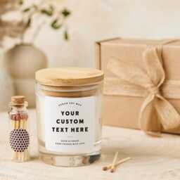 Personalised Candle Gift - Custom Text Soy Wax Keepsake With Your Message -Unique Birthday, Wedding, Anniversary Or Thank You Present - thumbnail 3