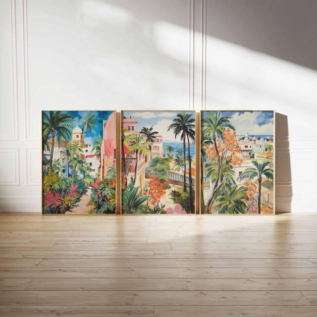 Set Of 3 Zanzibar Posters, Tanzania Poster, Beach Island Tropical African Art Print - image 1