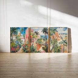 Set Of 3 Zanzibar Posters, Tanzania Poster, Beach Island Tropical African Art Print - thumbnail 1