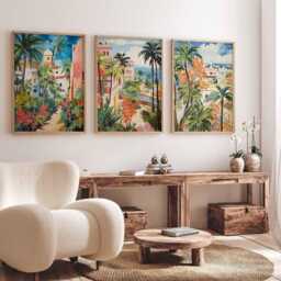 Set Of 3 Zanzibar Posters, Tanzania Poster, Beach Island Tropical African Art Print - thumbnail 2