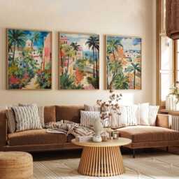 Set Of 3 Zanzibar Posters, Tanzania Poster, Beach Island Tropical African Art Print - thumbnail 3
