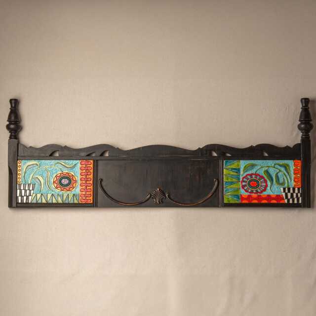 Handmade Ceramic Mosaic Headboard Wall Art With Semiprecious Stones - image 1