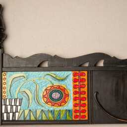Handmade Ceramic Mosaic Headboard Wall Art With Semiprecious Stones - thumbnail 3