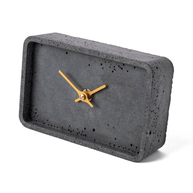"Concrete Mantel Clock 4"" X 6, 3" - image 1