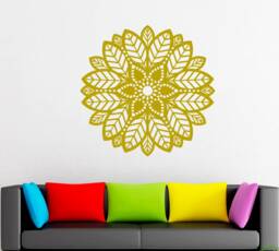 Mandala Flower Wall Decal Removable Vinyl Yoga Decor 2127 - thumbnail 1
