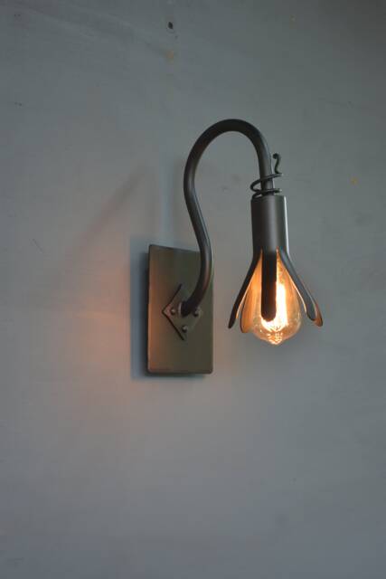 Rustic Style Wall Lamp, Forged Sconce, Vanity Light - image 1