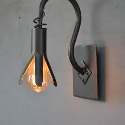 Rustic Style Wall Lamp, Forged Sconce, Vanity Light - thumbnail 3