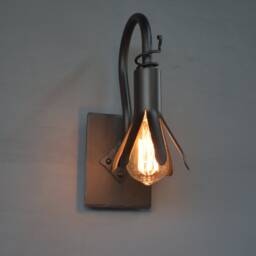 Rustic Style Wall Lamp, Forged Sconce, Vanity Light - thumbnail 2