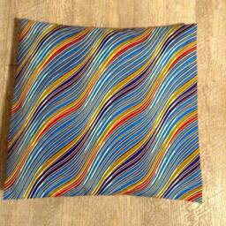 Certified Wax Cushion Cover Of 40 Or 50 cm Side With Undulation Print - thumbnail 4