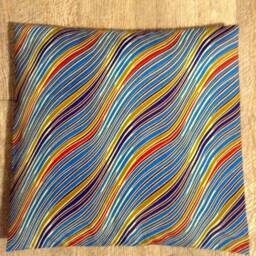 Certified Wax Cushion Cover Of 40 Or 50 cm Side With Undulation Print - thumbnail 2