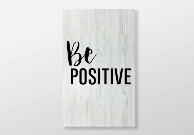 Be Positive Wood Wall Art Farmhouse Style Decorative Poster - image 1