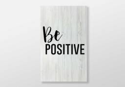 Be Positive Wood Wall Art Farmhouse Style Decorative Poster - thumbnail 1