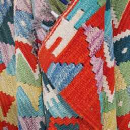 Kilim Rug Classic, Handmade Artisan Afghan Turkish Scandinavian Navajo Bohemian Wool Flatweave Multicolour 127x86 cm - thumbnail 4