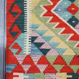 Kilim Rug Classic, Handmade Artisan Afghan Turkish Scandinavian Navajo Bohemian Wool Flatweave Multicolour 127x86 cm - thumbnail 2