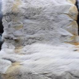 Real Coyote Fur Blanket Throw Light Gray Color, Home Warmer - thumbnail 4