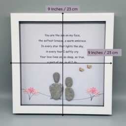 Sympathy Pebble Art Gift Frame, Bereavement Thinkng Of You Gift, Loss Loved One Present - thumbnail 3
