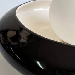 Handmade Ceramic Wall Lamp Black & White Bedside Sconce - thumbnail 2