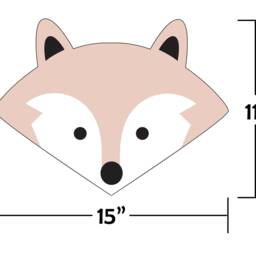 Tan Fox Pillow - Handmade Head Pillow, Woodland Nursery Decor. Kids Room - thumbnail 4