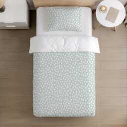 Bedding -Triangles Mint, Duvet Cover Set, Fitted Sheets, Pillow Case, Modern Colourful Kids Bedding - thumbnail 2