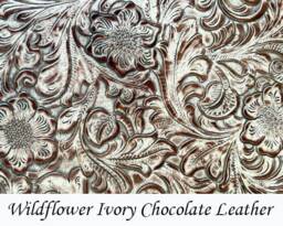 Cowhide & Embossed Wildflower Leather Bar Stool - Counter With Backs - Priced Per Stool - Fplbk - thumbnail 4