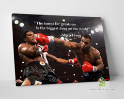 Mike Tyson Greatness Inspirational Quote Canvas Art Wall Print Picture Sports Boxing Framed Home Decor -E270 - thumbnail 1