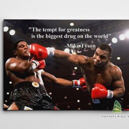 Mike Tyson Greatness Inspirational Quote Canvas Art Wall Print Picture Sports Boxing Framed Home Decor -E270 - thumbnail 2