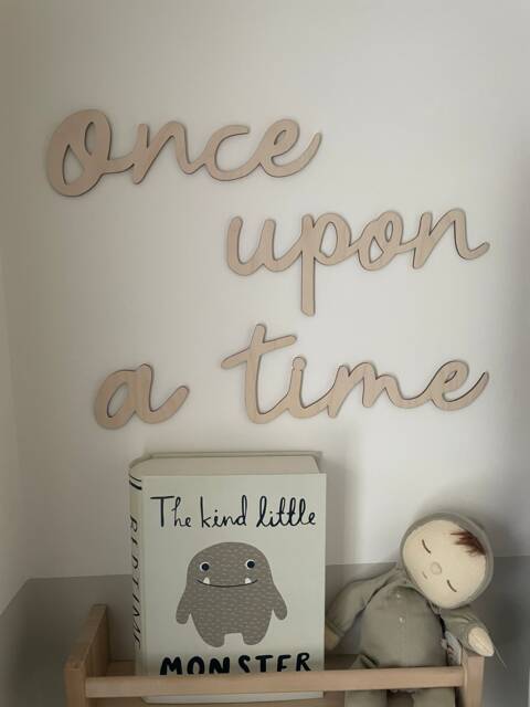 Once Upon A Time Wooden Wall Sign, Nursery Decor - image 1