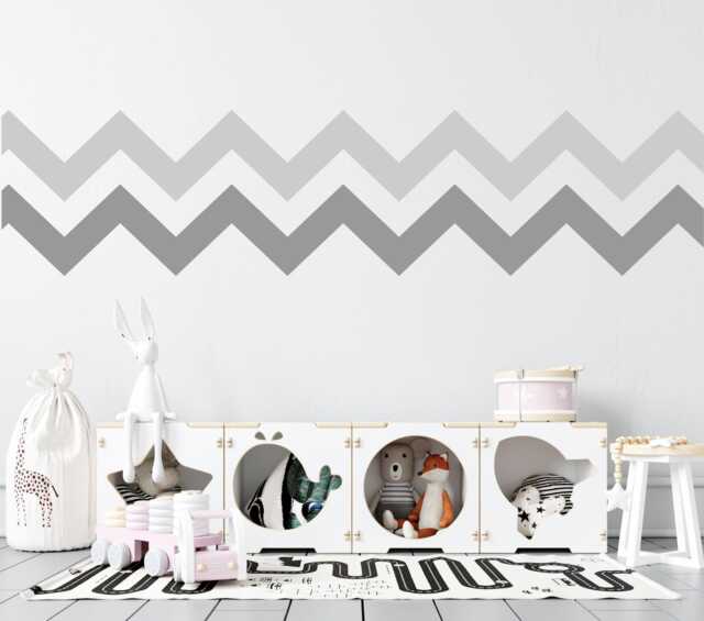 Sale Chevron Pattern, Wall Decal, Kids Room, Nursery Office Decor - image 1