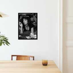 Vintage Pulp Fiction Uma Thurman Print, Hollywood Film Actor Poster, Fine Art Photography Wall Art, Museum Quality, Black & White Print - thumbnail 2