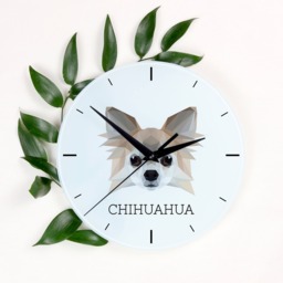 A Clock With A Chihuahua Dog. New Collection The Geometric Dog