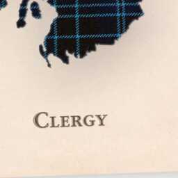 Clan Clergy Scottish Tartan Map - Of Scotland Family Wall Decor, Ready To Hang - thumbnail 4