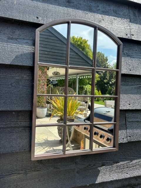 Arched Region Garden Wall Mounted Hanging Mirror Outdoor Indoor Gift Decorative - image 1