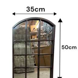 Arched Region Garden Wall Mounted Hanging Mirror Outdoor Indoor Gift Decorative - thumbnail 2