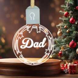 Personalized Led Christmas Bauble, Light Up Xmas Tree Ornament - thumbnail 2