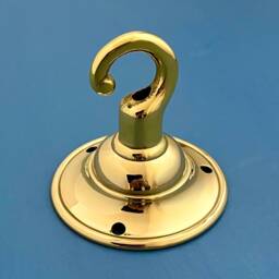 Brass Ceiling Hook Lamp Chandelier Light Wall Patras Wooden Mount Hanging Chain Antique Old - thumbnail 3