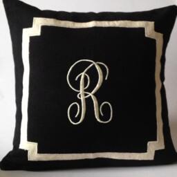 Personalized Pillows, Gifts For Home, Monogrammed Embroidered Pillow Cover, Monogram Case, Square 18 Inches Decorative Pillow Cover - thumbnail 2