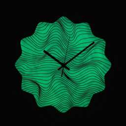 Hand-Painted Magic Waves Clock Glow in The Dark Unusual Wall Clocks - thumbnail 2