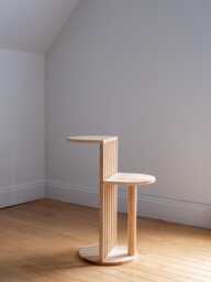 Handcrafted Japandi Side Table Sugar Maple Two-Tier Nightstand - thumbnail 1