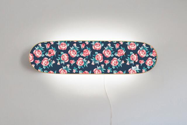 Skateboard Deck - Lamp Small Roses By Skate-Home - image 1
