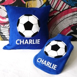 Personalised Football Fleece Cushion Soccer Fan Bedroom Decor - thumbnail 2