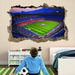 Barcelona Nou Camp Barca Football Stadium Wall Decal Sticker Mural Print Art Kids Bedroom Nursery Decor - thumbnail 1