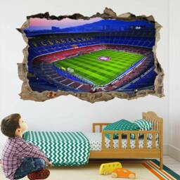 Barcelona Nou Camp Barca Football Stadium Wall Decal Sticker Mural Print Art Kids Bedroom Nursery Decor - thumbnail 2