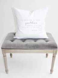 Gather Bible Verse Pillow Cover, Home Decor, Biblical Inspirational Pillow, Housewarming Gift, Apartment Gift - thumbnail 2