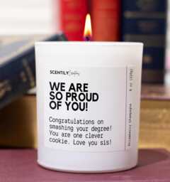 Graduation Candle Gift For End Of School Degree Term Student Bachelors Gratitude Thankyou Job - thumbnail 1