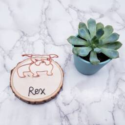 Wire English Bulldog Sculpture, Pet Memorial, Desk Decor - thumbnail 3