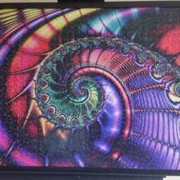 Colorful Abstract Spiral Patterned Wall Art - Professionally Custom Framed - thumbnail 2